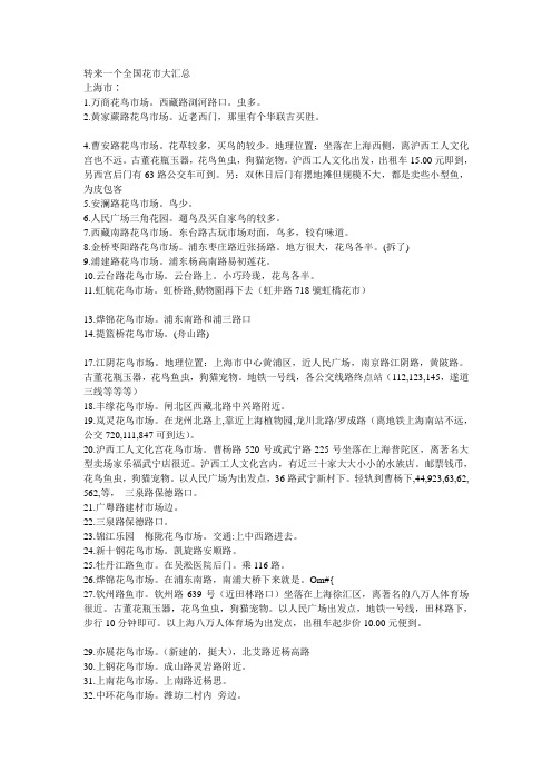 全国花市大汇总