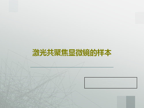 激光共聚焦显微镜的样本47页PPT