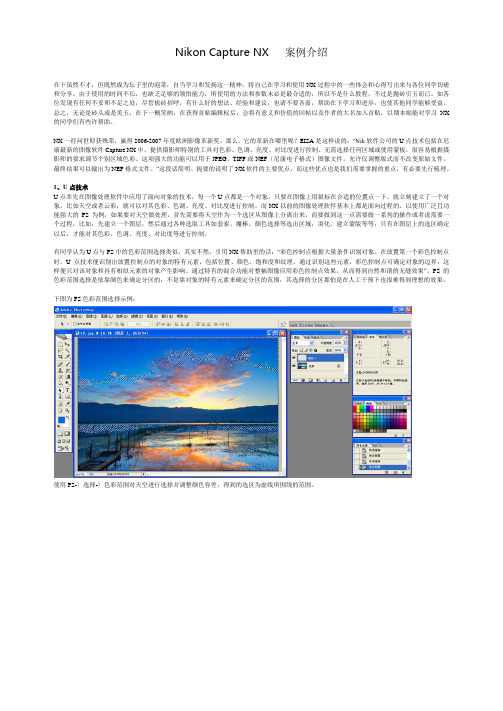 Nikon Capture NX  案例介绍