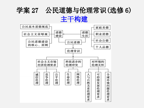 高考政治 选修6二轮复习 公民道德与伦理常识