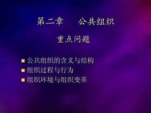 第二章-公共组织
