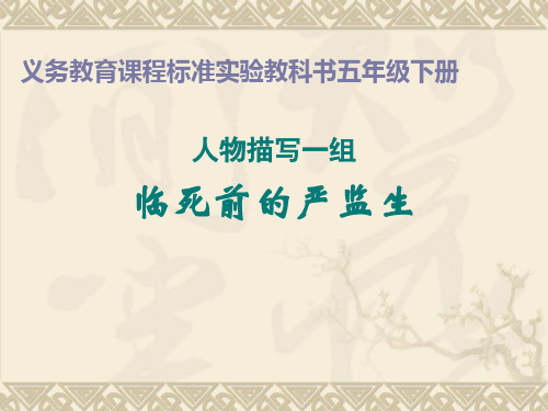 临死前的严监生余雯静PPT课件