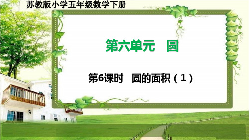 苏教版小学五年级数学下册6.6-7《圆的面积》课件