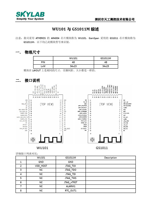 WU101, 串口通信WIFI 模块