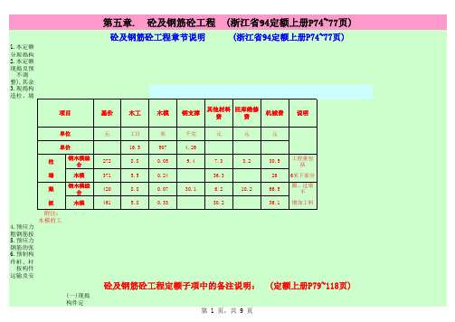 浙江省94定额