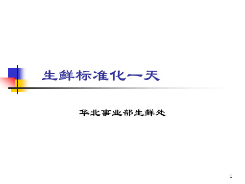 生鲜标准化一天培训课件