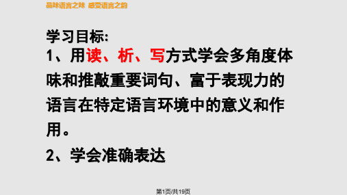 语言品析PPT课件