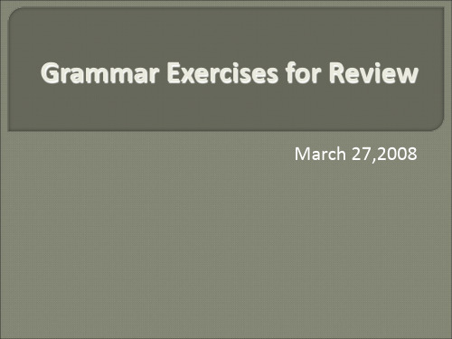 Grammar-Exercises-for-Review-语法练习题