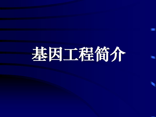 基因工程成果与发展前景
