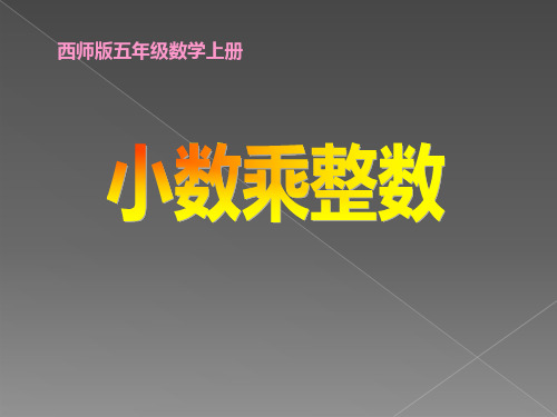 《小数乘整数》小数乘法PPT课件六