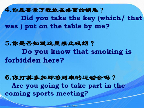 英语听说高考英语口语问句练习