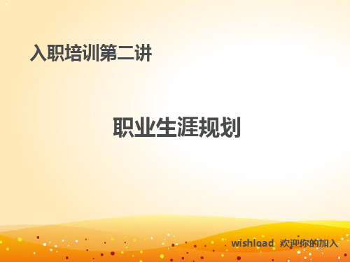 入职培训—职业生涯规划PPT课件