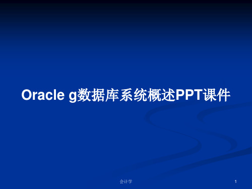 Oracle g数据库系统概述PPT学习教案