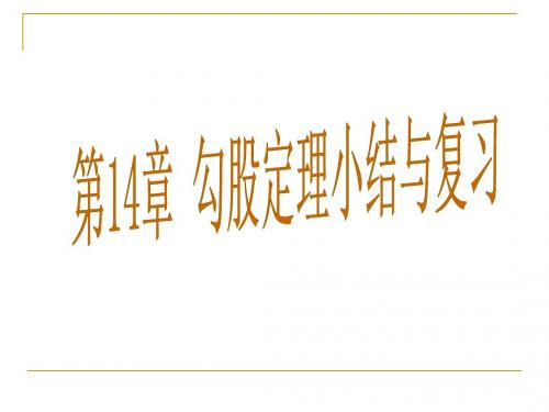 最新华师大版八年级数学上册第14章 勾股定理小结与复习教学课件 (共16张PPT)