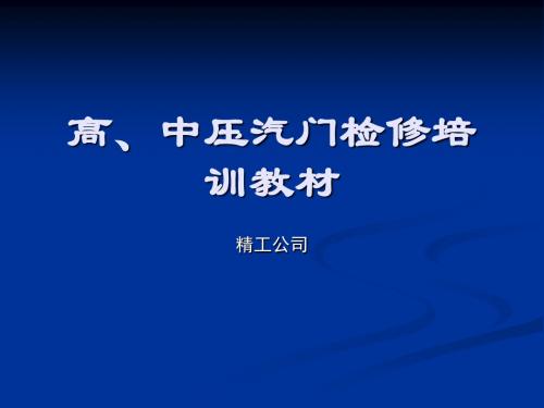 高、中压汽门检修培训-PPT精选文档