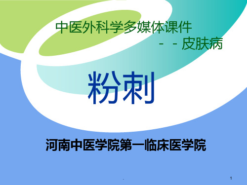 粉刺河南中医学院精品课程PPT课件