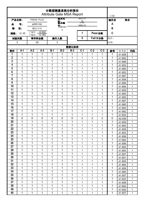 计数型MSA