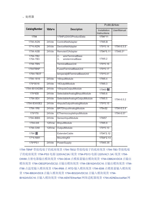 1794各模块介绍