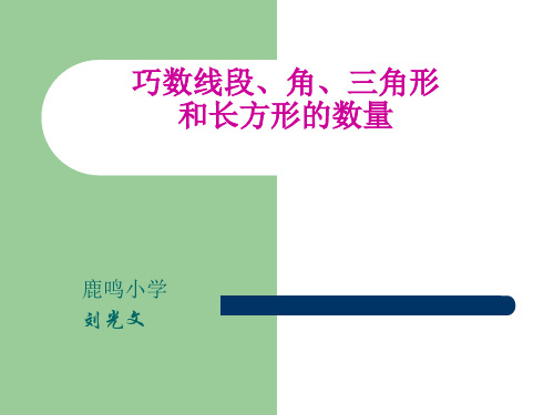 巧数线段、角、长方形和正方形