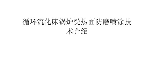 循环流化床锅炉受热面防磨喷涂技术介绍
