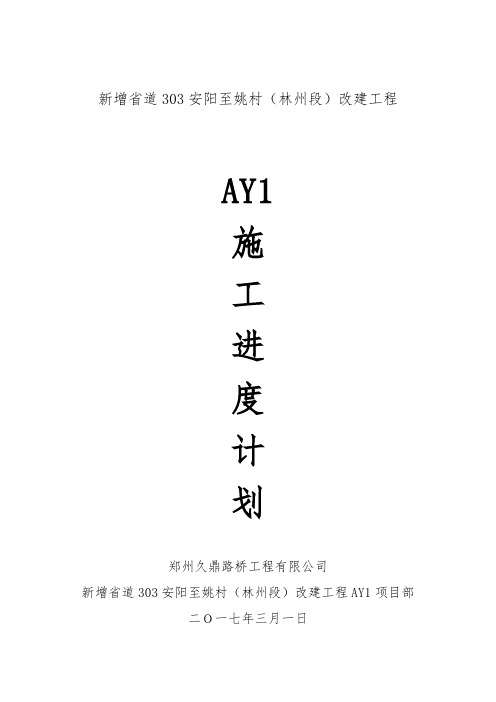 新增省道303安阳至姚村段公路改建工程AY1