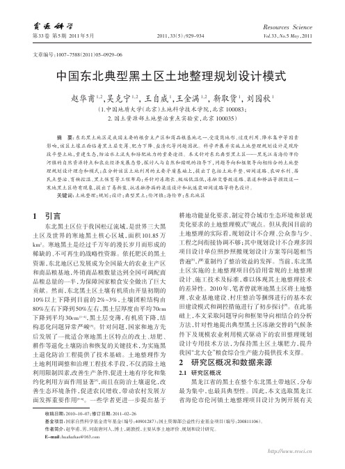 中国东北典型黑土区土地整理规划设计模式