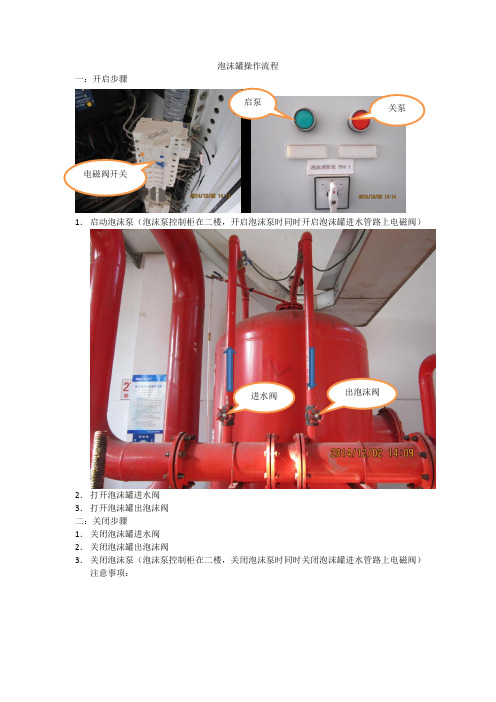 泡沫罐操作规程