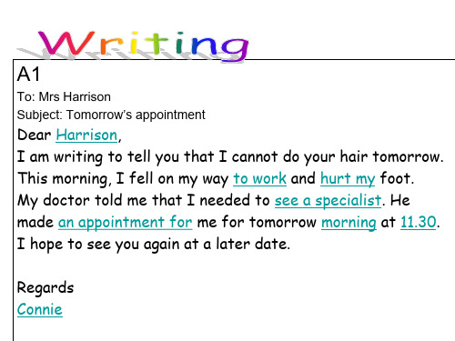 九年级英语Hair care Writing课件(PPT)5-4
