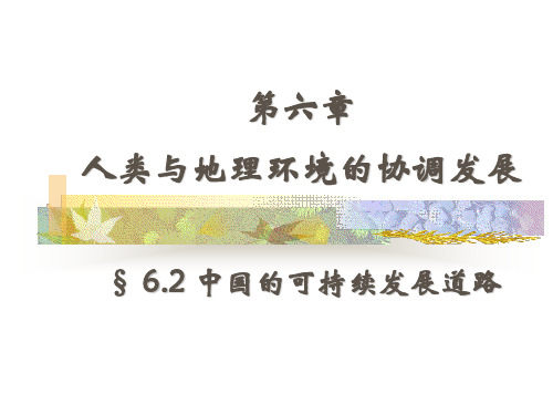 中国的可持续发展道路(精)