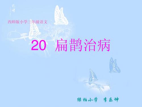 20 扁鹊治病