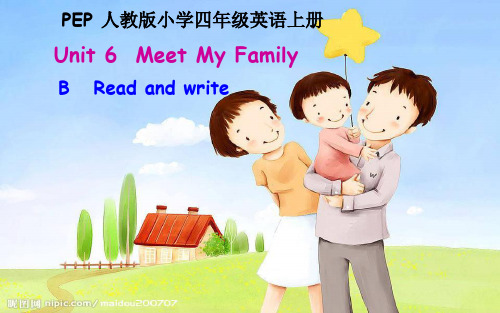 人教版英语四年级上册Unit6 B Read and write