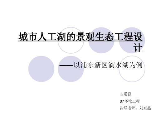 城市人工湖的景观生态工程设计-ppt