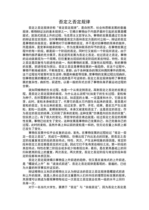否定之否定规律