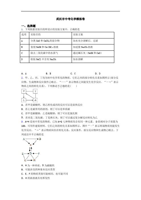 武汉市中考化学模拟卷