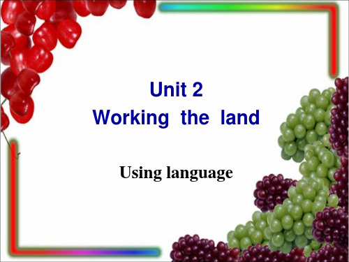 人教版高中英语必修四 unit2 using language --chemical or organic farming 2精品课件