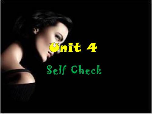 人教版九年级英语ppt课件 Unit 4 Self-check