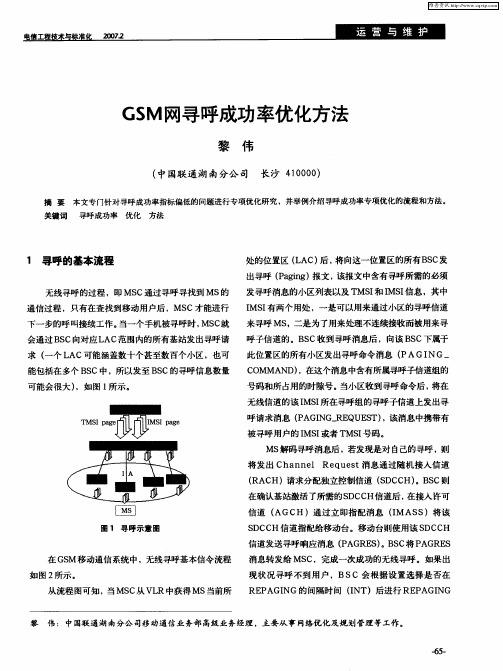 GSM网寻呼成功率优化方法