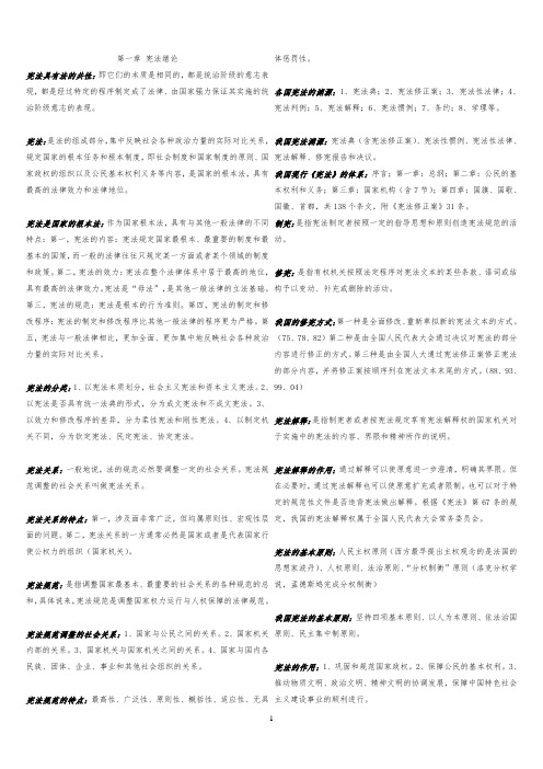 宪法学自考(复习资料全背下来保证过)
