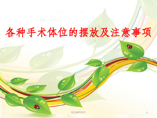 各种手术体位的摆放及注意事项ppt课件