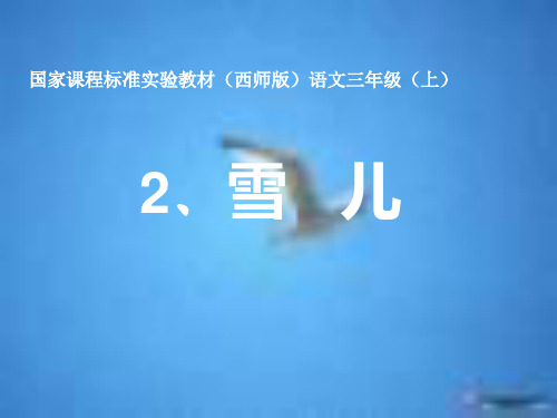 雪儿PPT教学课件