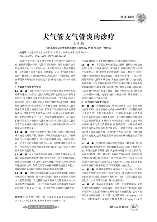 犬气管支气管炎的诊疗