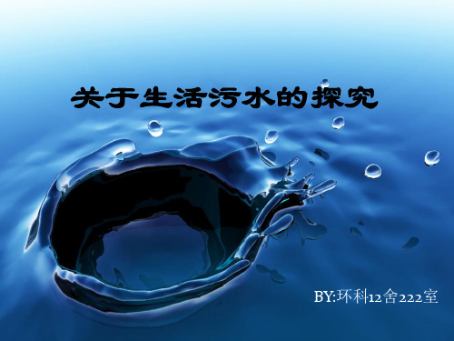 生活污水 PPT