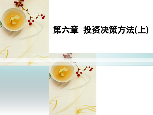 第六章  投资决策方法
