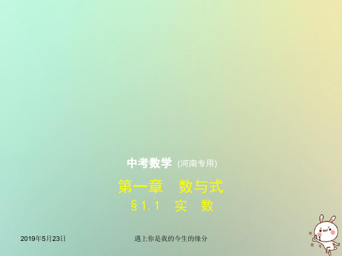 2019年中考数学一轮复习第一章数与式1.1实数试卷部分0