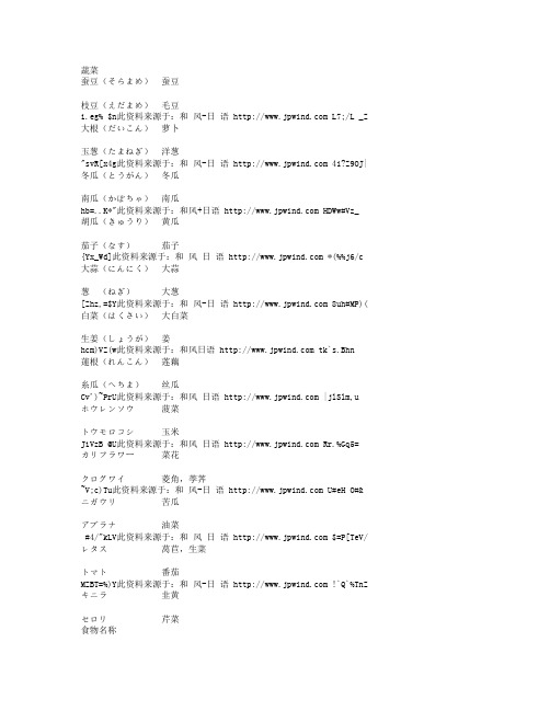日语分类单词