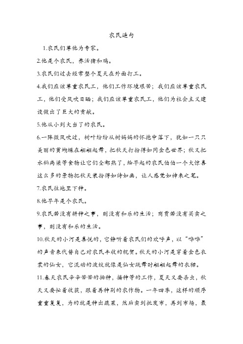 农民造句 .doc