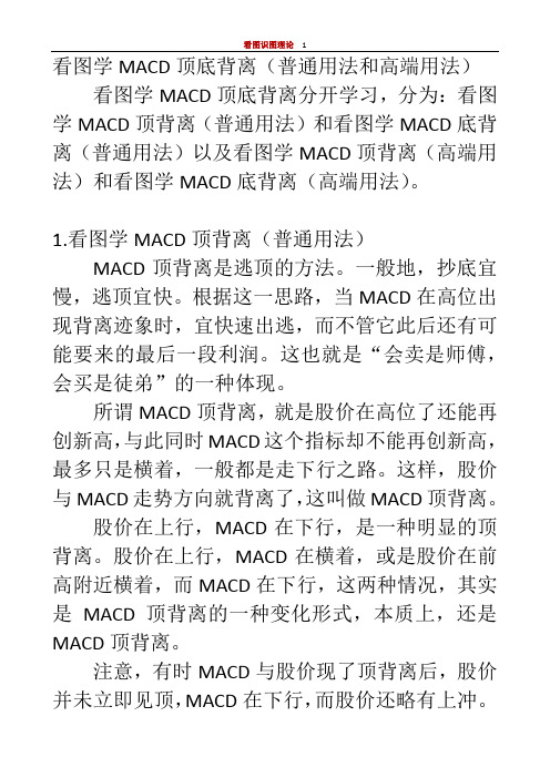 看图学MACD顶底背离