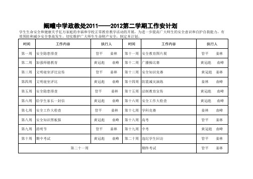 12春 政教处行事历
