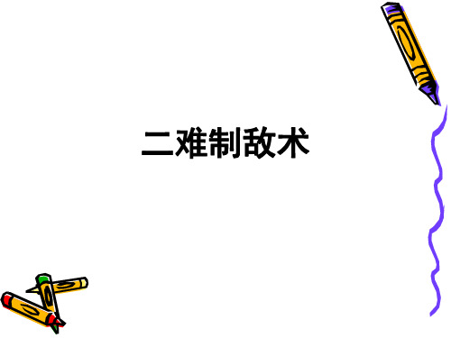 辩论赛技巧之二难制敌和二难引申 共32页