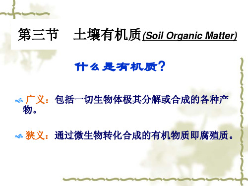第二章 土壤有机质